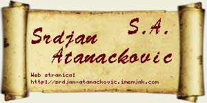 Srđan Atanacković vizit kartica